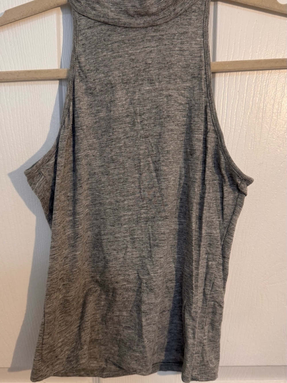 Women's Heather Gray High-Neck Sleeveless Tank
